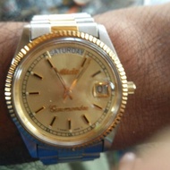 Kaca Jam Mido 8299 Ring Gold & Silvet