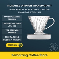 Muranee Coffee Dripper v60 Transparent Coffee Dripper