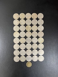 （銀色伍毫40枚1958,60,61,63,64,65,66,67,68,70,71,72,73年）香港硬幣英女王伊利沙伯二世銀色五毫 Government of Hong Kong Queen El