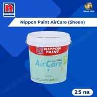 [โปรแถมกระดาษกาว] Nippon Paint AirCare Sheen นิปปอนเพนต์ แอร์แคร์ สีน้ำทาภายใน ชนิดเนียน ขนาด 2.5 กล