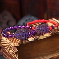 Purple Crystal Buddha Protector Bracelet for Men And Women Lucky Charm Monkey Sheep Astrology Red St