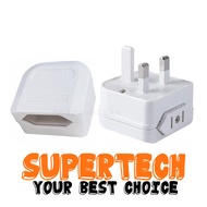 EU To UK Power Converter Type-A to Type-G 2 pins to 3 pins Flat Parallel Pin Plug to UK 3Pin Travel 