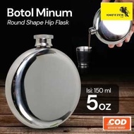 Whisky Stainless Steel Wine Drinking Bottle Free 1 Shot Glass Anti-Rust Model - Classic Drinking Bot