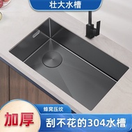 Sink Nano Embossed Honeycomb Vegetable Sink Stainless Steel Black King Kong Under Counter Silent Dis