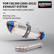Motorcycle CB1300 FZS600 Exhaust Pipe Middle Muffler For FZS 600 Fazer 1998-2003 CB1300 2003-2013