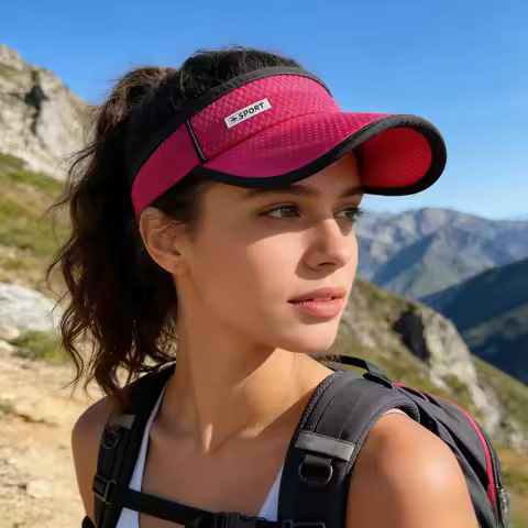 Summer Extended Eaves Ceiling Hat for Men and Women Outdoor Sports Hollow Eaves Sunscreen Hat Sunscr