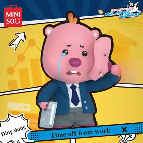 Miniso ZANMANG LOOPY Office Worker Series Blind Box Figures Desktop Scene Ornaments Children's Toys 