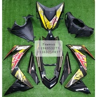 Cover Set Rs150 V1&amp;V2 Hitam Kilat