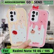 Case HP Redmi Note 10 4G 10S Casing Softcase Silikon Lucu Kue Donat