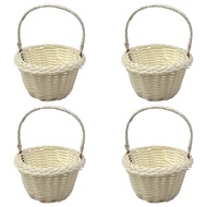 SA Set of 4 Miniature Handwoven Baskets Ornament for Bedroom Charm and  Giving