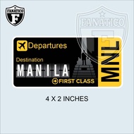 FANATICO MANILA Airline Vinyl Sticker Intl Airport Code MNL Manila Sticker Travel Suitcase St
