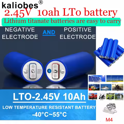 1-100PCS LTO 2.3V 2.45V 10Ah rechargeable Lithium titanate Battery 10000mAh LTO-32145 DIY 12v 24v el