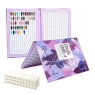 Nail Color Chart Book 216 Colors With 240PCS Nail Tips DIY Display Tool Set