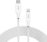 PureGear Braided USB C to Lightning Cable, Apple MFi Certified Charging Data Sync Cable Support Powe
