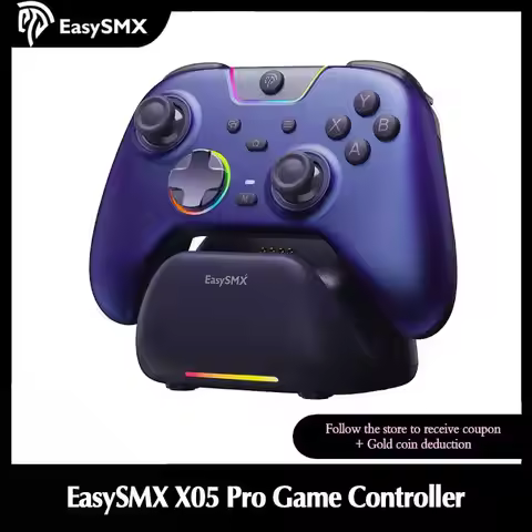 EasySMX X05 Pro Game Controller,Mute Button,Rumble Motors Gamepad with Impulse Triggers for PC/Switc