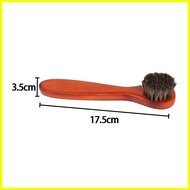 ▧ ⚡ ❦ 4Pcs Set Horse Hair Shoe Shine Brush Long Wood Handle Shoe Brush Shoe Cleaning Brush