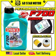 Petronas F700 4T 15W50 (2025 SIRIM) SM Semi Synthetic Ultraflex Petronas Sprinta Lc135 Fz150 Y15zr S