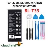 Original BL-T33 3000mAh Replacement Battery For LG Q6 M700A M700AN M700DSK M700N T33 BLT33 Mobile ph