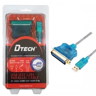 DTECH DT-5004 1.8M 6FT USB To Parallel IEEE 1284 Printer Cable