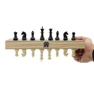 JINKING Solid Wooden International Chess, Chessboard Magnetic Educational Chess Game Set, Figurine F