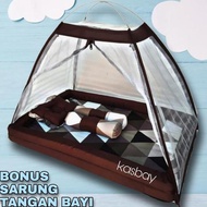Kasur Bayi Kelambu 1 Set Terbaru 2023 Lengkap Bonus Sarung Tangan Kaki Bayi Bantal Guling Bayi Baru 