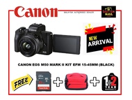 Canon EOS M50 Mark II Mirrorless Digital Camera with 15-45mm Lens (Black / White) (Official Canon Malaysia)
