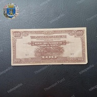 Uang Penjajahan Jepang 100 Dollar Malaya Kerbau Tahun 1942 VF utuh
