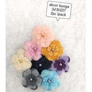 Decor bunga 3d RI217 4.5cm 2pc 1pack