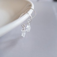 925純銀 小星串 赫基蒙水晶 閃靈鑽 耳環 一對 免費送禮包裝
