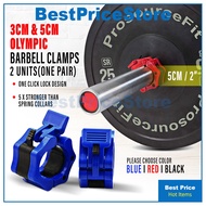 BPS (Pair) Barbell Lock Gym Grade 25mm 30mm 50mm Barbell Collar Clamp Lock Barbell Dumbbell Bar Weig