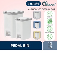 Inochi Rectangular Pedal Bin / Pedal Step Dustbin / Trash Bin with Foot Pedal 10L/15L