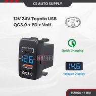 CS PD USB CHARGER VOLTMETER 12V 24V TOYOTA Perodua Myvi Alza CAR MOTOR LORRY TRAILER PHONE DASHCAM F