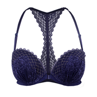 Annebra บราเสริมทรง ตะขอหน้า มีโครง เสริมฟองน้ำ Front Closer Mold Bra Bloom Up รุ่น AB1-567 สีม่วง