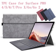 TPU Soft Cover Folio Cover Case for Microsoft Surface PRO 4/5/6/7 / Pro X / Go / Go 2, Tablet Case Compatible with Type Cover Keyboard