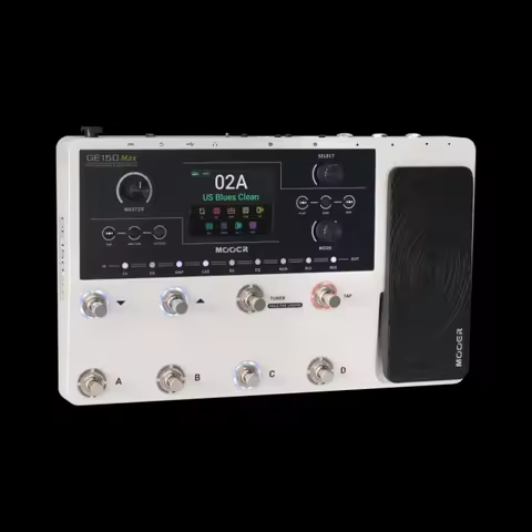 MOOER GE150 MAX Amp Modelling & Multi Effects with 3.5-inch LCD Color Display and 8-footswitch Color