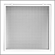 20" x 20" Cube Core Eggcrate Return Air Filter Grille for 1" Filter - Aluminum - White [Outer Dimens