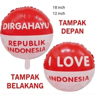 RI dirgahayu foil balloons / August 17 decoration balloons size 40 cm