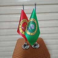 Bendera notaris IPPAT dan tiang stenlis meja Premium