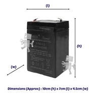 Title: 𝟔𝐕 𝐁𝐚𝐭𝐭𝐞𝐫𝐲 𝟒.𝟓𝐀𝐇 AAA Electric Car, Scooter Bike Rechargeable Battery / 6V Bateri Kereta Maina