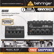Behringer MicroAMP HA400 4-Channel Headphone Amplifier (HA-400 / HA 400)