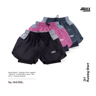 REA ACTIVEWEAR - Women's 2-in-1 Leggings Sports Shorts