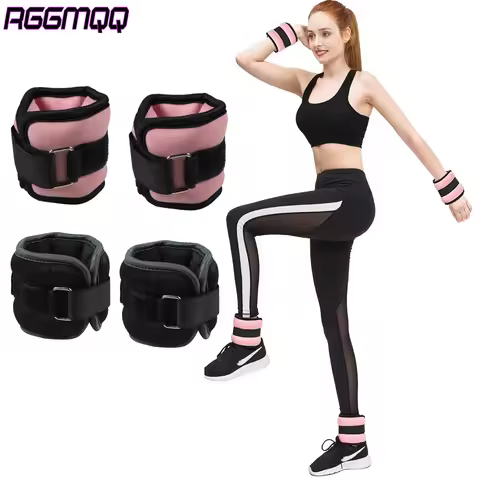 1Pair 0.5kg/1kg Adjustable Ankle Wrist Weights - Neoprene Straps for Running, Yoga, Workout - Men &