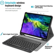 iPad Pro 11 Keyboard Case (2020/2018, 1st and 2nd Generation), Lightweight Smart Cover with Detachab