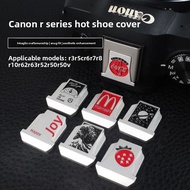 Canon camera specific hot shoe cover metal eight mouth R8 R50V R10 R5c R6mark2 R7 r5ii camera creati