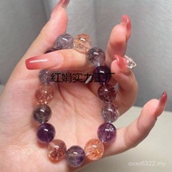 Seven Super Lucky Men Women Seven String Backbone Hand Super Natural Blackcurrant Crystal Bracelet 6