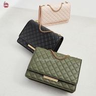 QA1 [Ready Stock] CNK Crossbody CK2-20680966-2 Ladies Rhombic Chain Shoulder Square Bag