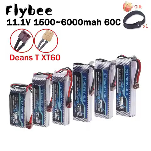 3S 11.1V 60C Lipo Battery 1500mAh 1800mah 2200mAh 2800mAh 4200mAh 5200mah 6000mAh For RC Racing Car 
