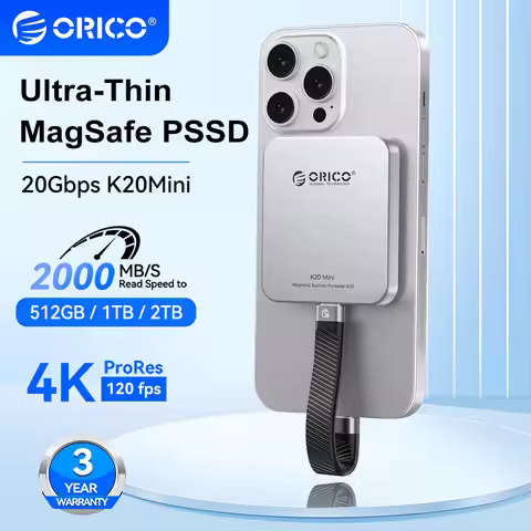 ORICO 20Gbps Magnetic PSSD 2TB 1T 512GB Portable SSD Solid State Drive 2000MB/s External Hard Drive 