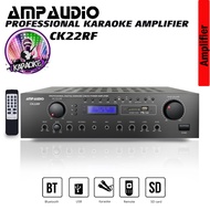 Ampaudio CK22RF Amplifier Wireless Audio Home Karaoke Power Amplifier USB Ampaudio Karaoke Amplifier Bluetooth Stereo