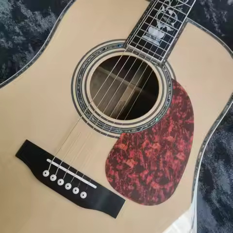 41 inch D45 series solid wood profile, natural wood color, glossy acoustic acoustic acoustic guitar